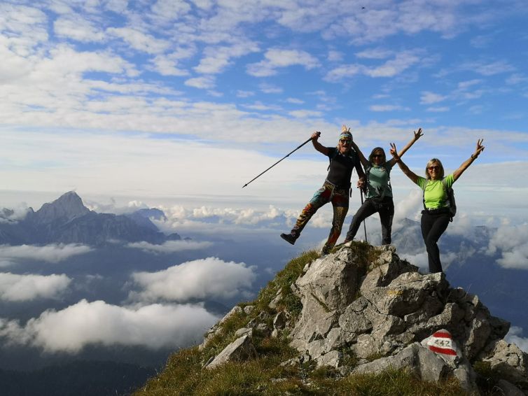 Bergwanderer in den Karnischen Alpen